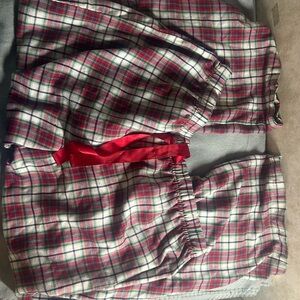 Disney Plaid Pajama Pants with Red and Green